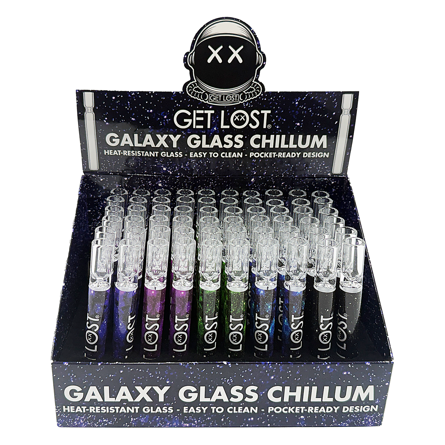 GGC-001 - Get Lost Galaxy Glass Chillum (60 Count)