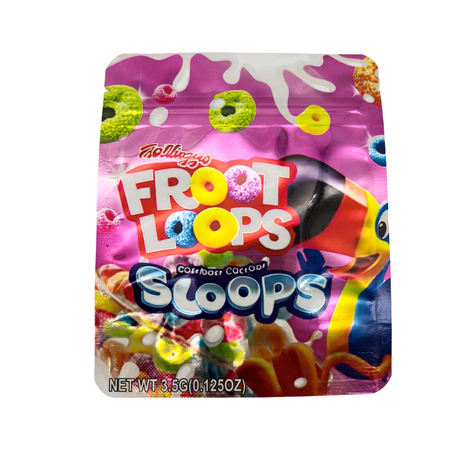 3.5 Gram Mylar Bag – Premium Smell-Proof Packaging - Froot Loops - Sloops (50 Count) MB-35G-146 - Image 2