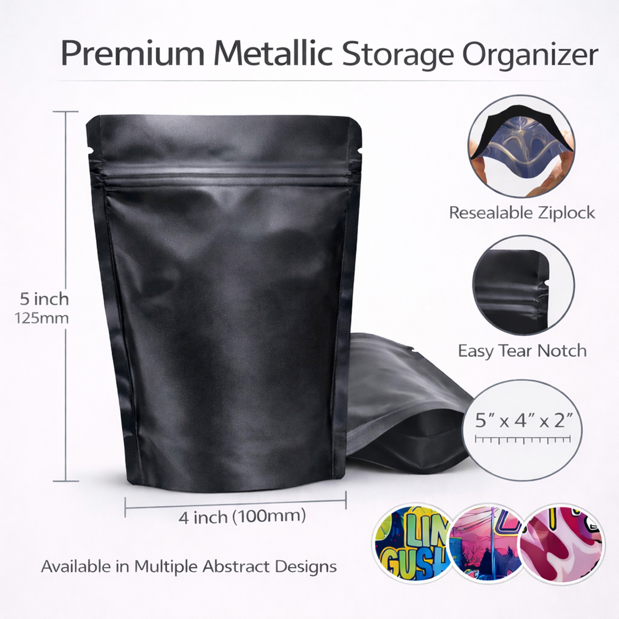50 Pack – 3.5g Special Die Cut Shaped Mylar Bag - Zaza Burger - BURGER-SMB-004 - Image 4