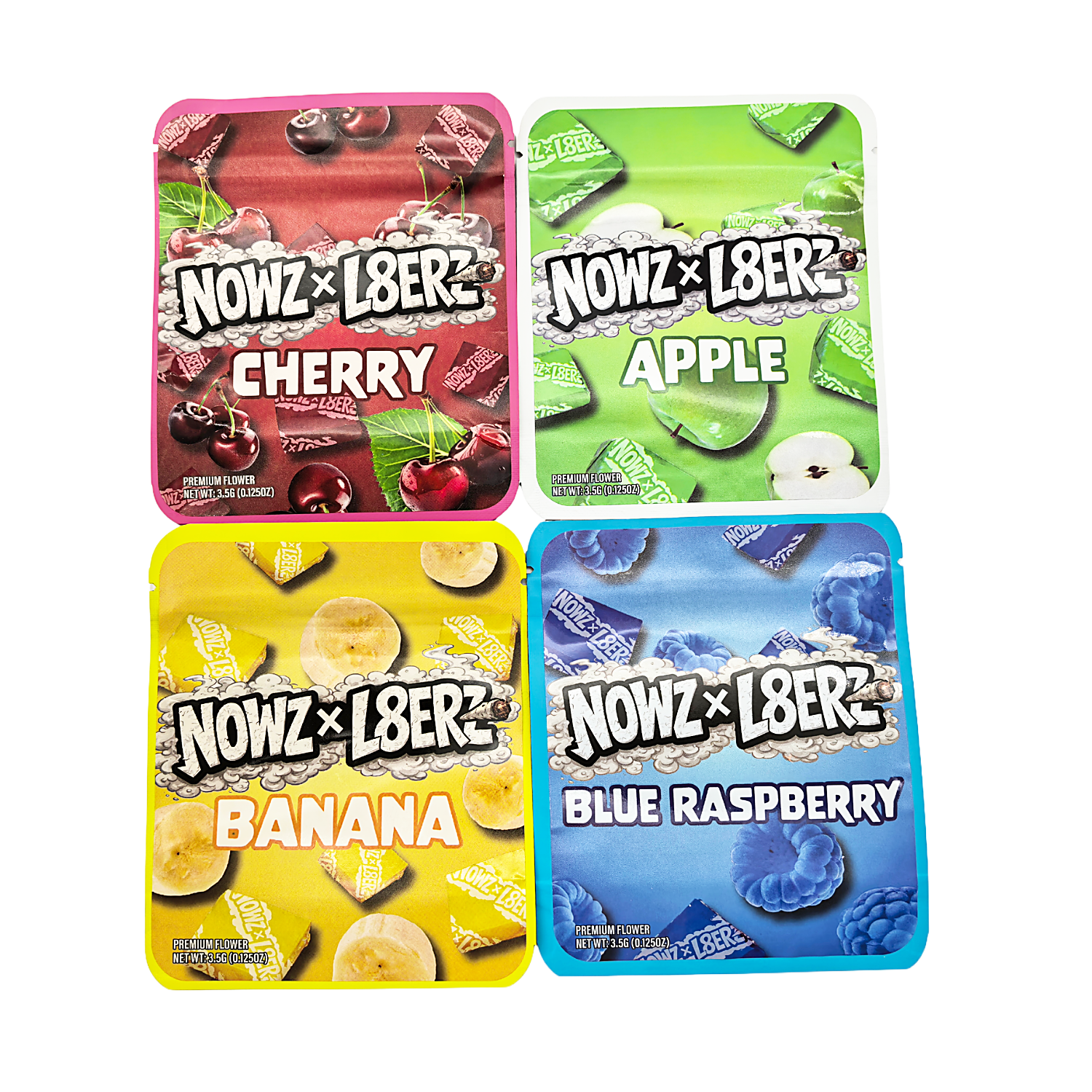 25 Pack 3.5g Thick Sticker Mylar Bags Premium Smell Proof Packaging Mix | Now & Later Candy Collection (STB-35-012) - Image 4