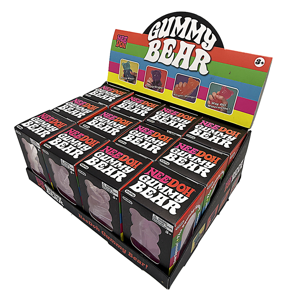 WBNOD10 - 12 Pack - NeeDoh Gummy Bear Sensory Stress Toy – Assorted Colors - Image 3