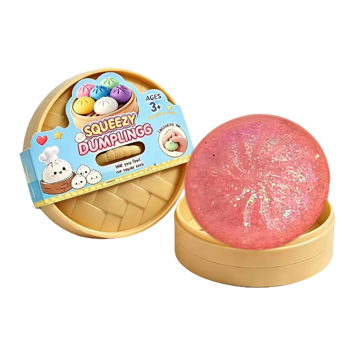 WFNOD11 - 12 Pack - Dumpling TPR Surprise Box #2 Squishy Sensory Fidget Toy – Assorted Characters - Image 5
