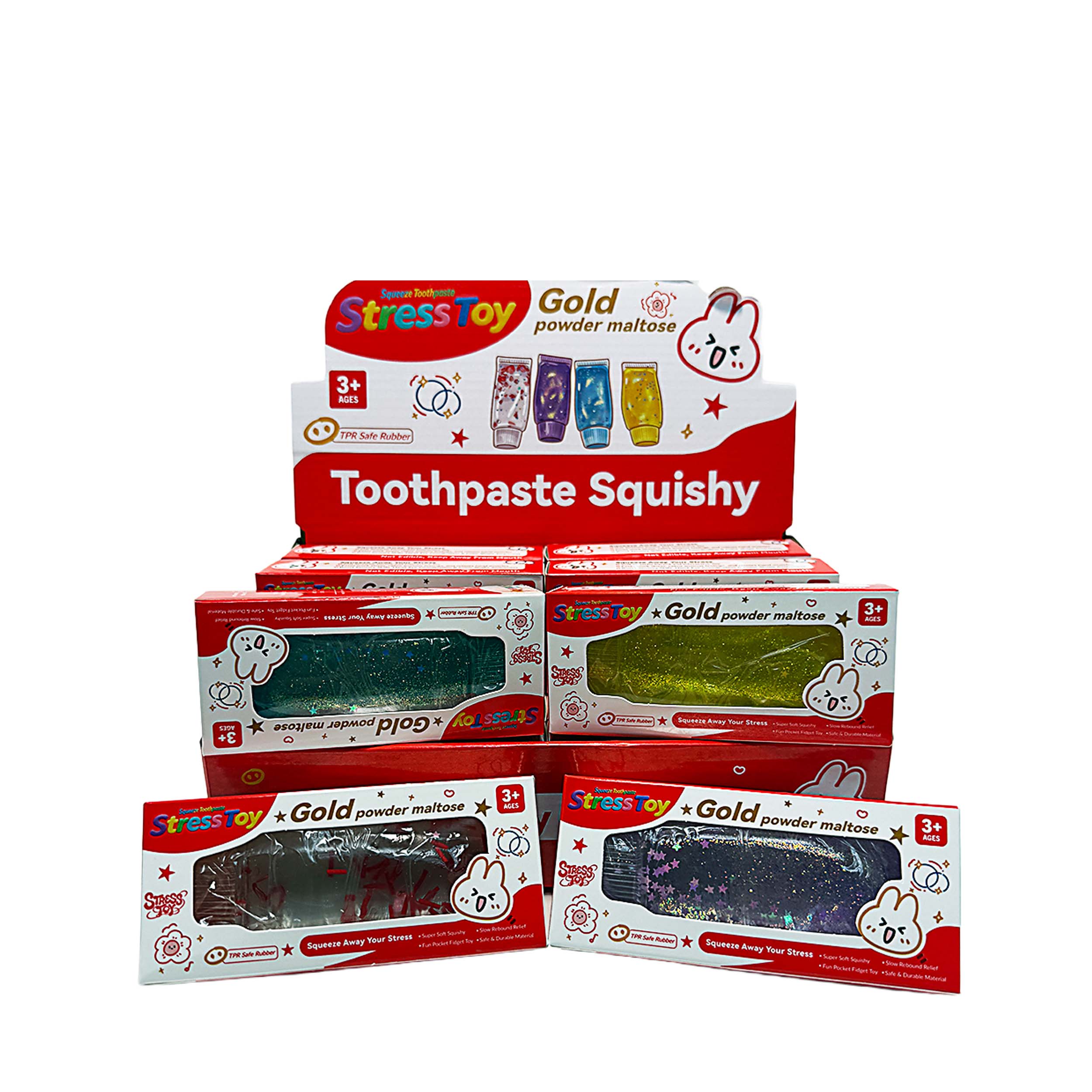 WFNOD81 - 8 Pack - Glitter Tube Squishy Sensory Stress Toy – Assorted Colors - Image 8