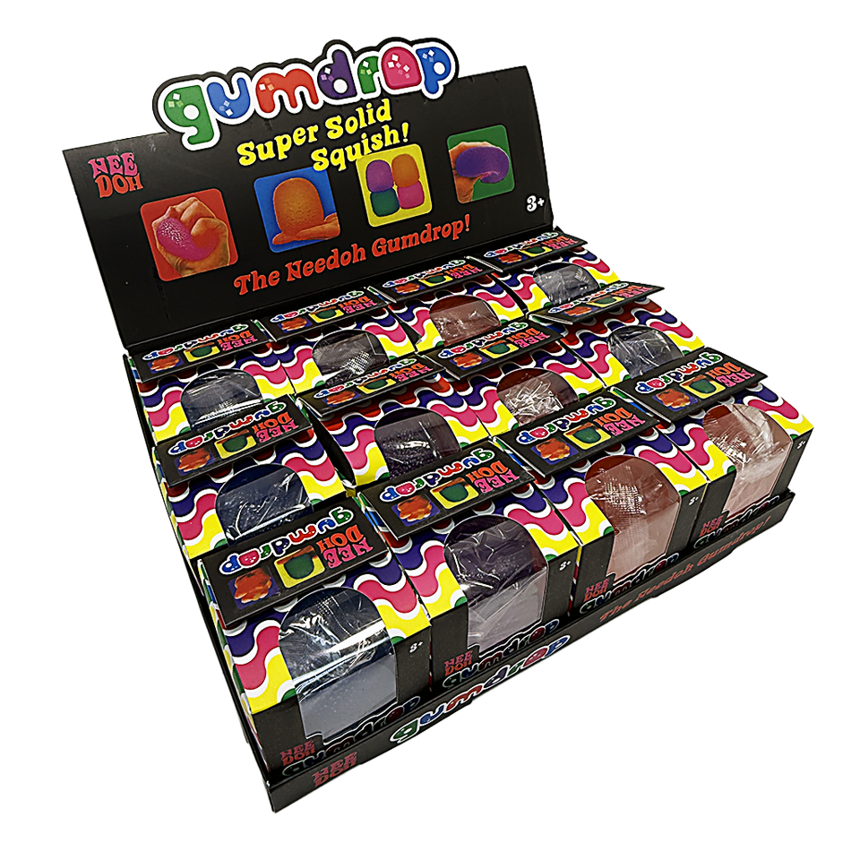 WNOD20-1 - 12 Pack - NeeDoh Gumdrop Super Solid Squish Sensory Stress Toy – Assorted Colors - Image 3