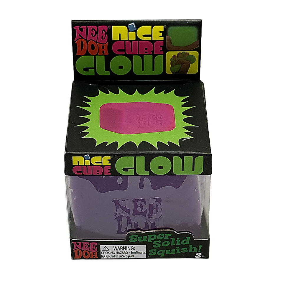 WSRT204 - 12 Pack - NeeDoh Nice Cube (GLOW) Super Solid Squishy Sensory Stress Toy – Assorted Colors - Image 13